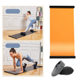 Maxbell Yoga Slide Board Pad Portable Sliding Board for Leg Core Training Skating Orange 2m