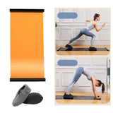 Maxbell Yoga Slide Board Pad Portable Sliding Board for Leg Core Training Skating Orange 2m