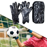 Maxbell Football Goalkeeper Gloves Strong Grip Goalie Gloves for Adult Unisex Youth Black