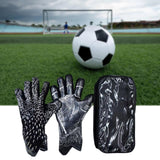 Maxbell Football Goalkeeper Gloves Strong Grip Goalie Gloves for Adult Unisex Youth Black