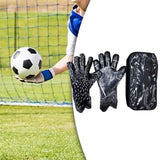 Maxbell Football Goalkeeper Gloves Strong Grip Goalie Gloves for Adult Unisex Youth Black