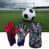 Maxbell Football Goalkeeper Gloves Strong Grip Goalie Gloves for Adult Unisex Youth Red 8