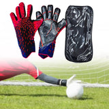 Maxbell Football Goalkeeper Gloves Strong Grip Goalie Gloves for Adult Unisex Youth Red 8