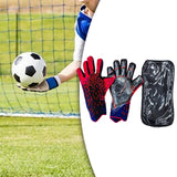 Maxbell Football Goalkeeper Gloves Strong Grip Goalie Gloves for Adult Unisex Youth Red 8