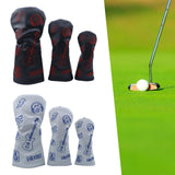 Maxbell Golf Wood Headcover Water Resistant Golf Club Head Cover with Number Tag L Black