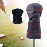 Maxbell Golf Wood Headcover Water Resistant Golf Club Head Cover with Number Tag L Black