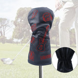 Maxbell Golf Wood Headcover Water Resistant Golf Club Head Cover with Number Tag L Black