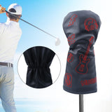 Maxbell Golf Wood Headcover Water Resistant Golf Club Head Cover with Number Tag L Black