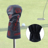 Maxbell Golf Wood Headcover Water Resistant Golf Club Head Cover with Number Tag L Black