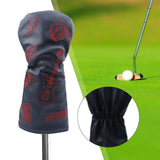 Maxbell Golf Wood Headcover Water Resistant Golf Club Head Cover with Number Tag L Black