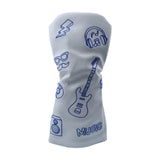 Maxbell Golf Wood Headcover Water Resistant Golf Club Head Cover with Number Tag L White