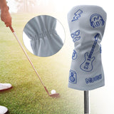 Maxbell Golf Wood Headcover Water Resistant Golf Club Head Cover with Number Tag L White