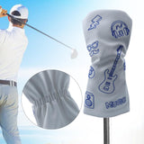 Maxbell Golf Wood Headcover Water Resistant Golf Club Head Cover with Number Tag L White