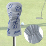 Maxbell Golf Wood Headcover Water Resistant Golf Club Head Cover with Number Tag L White