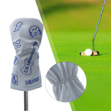 Maxbell Golf Wood Headcover Water Resistant Golf Club Head Cover with Number Tag L White