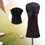 Maxbell Golf Wood Headcover Water Resistant Golf Club Head Cover with Number Tag M Black