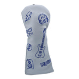 Maxbell Golf Wood Headcover Water Resistant Golf Club Head Cover with Number Tag M White