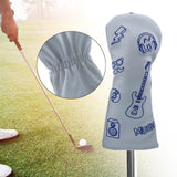 Maxbell Golf Wood Headcover Water Resistant Golf Club Head Cover with Number Tag M White