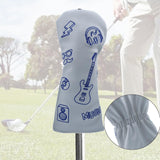 Maxbell Golf Wood Headcover Water Resistant Golf Club Head Cover with Number Tag M White