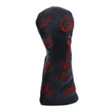 Maxbell Golf Wood Headcover Water Resistant Golf Club Head Cover with Number Tag S Black