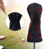 Maxbell Golf Wood Headcover Water Resistant Golf Club Head Cover with Number Tag S Black