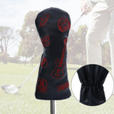 Maxbell Golf Wood Headcover Water Resistant Golf Club Head Cover with Number Tag S Black