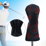 Maxbell Golf Wood Headcover Water Resistant Golf Club Head Cover with Number Tag S Black