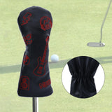 Maxbell Golf Wood Headcover Water Resistant Golf Club Head Cover with Number Tag S Black