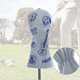 Maxbell Golf Wood Headcover Water Resistant Golf Club Head Cover with Number Tag S White