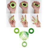 Maxbell Silicone Hand Gripper Exerciser Fitness Finger Strengthener Rock Climber Green