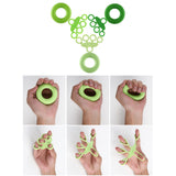 Maxbell Silicone Hand Gripper Exerciser Fitness Finger Strengthener Rock Climber Green