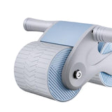 Maxbell Ab Roller Wheel with Knee Mat Body Building Double Wheeled Abdominal Roller Gray Blue