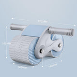Maxbell Ab Roller Wheel with Knee Mat Body Building Double Wheeled Abdominal Roller Gray Blue