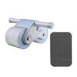 Maxbell Ab Roller Wheel with Knee Mat Body Building Double Wheeled Abdominal Roller Gray Blue