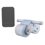 Maxbell Ab Roller Wheel with Knee Mat Body Building Double Wheeled Abdominal Roller Gray Blue