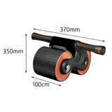 Maxbell Ab Roller Wheel with Knee Mat Body Building Double Wheeled Abdominal Roller Black Orange