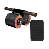 Maxbell Ab Roller Wheel with Knee Mat Body Building Double Wheeled Abdominal Roller Black Orange