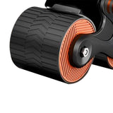 Maxbell Ab Roller Wheel with Knee Mat Body Building Double Wheeled Abdominal Roller Black Orange