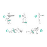 Maxbell Resistance Band Comfortable Pull up Assist Elastic for Fitness Squat Thigh White Floral