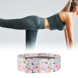 Maxbell Resistance Band Comfortable Pull up Assist Elastic for Fitness Squat Thigh White Floral