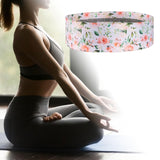 Maxbell Resistance Band Comfortable Pull up Assist Elastic for Fitness Squat Thigh White Floral