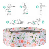 Maxbell Resistance Band Comfortable Pull up Assist Elastic for Fitness Squat Thigh White Floral