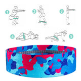 Maxbell Resistance Band Comfortable Pull up Assist Elastic for Fitness Squat Thigh Camouflage Blue