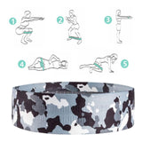 Maxbell Resistance Band Comfortable Pull up Assist Elastic for Fitness Squat Thigh Camouflage Gray
