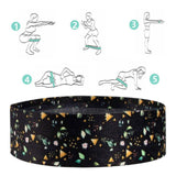 Maxbell Resistance Band Comfortable Pull up Assist Elastic for Fitness Squat Thigh Black Floral