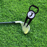 Maxbell Portable Golf Divot Repair Tool Groove Cleaner Metal for Exercise Women Men B