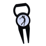 Maxbell Portable Golf Divot Repair Tool Groove Cleaner Metal for Exercise Women Men C