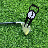 Maxbell Portable Golf Divot Repair Tool Groove Cleaner Metal for Exercise Women Men C