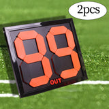 Maxbell 2Pcs Soccer Football Substitution Board Soccer Ball Referee Score Cards