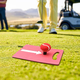 Maxbell Golf Hitting Mat Nonslip Golf Practice Training Aid Rug for Office Backyard Red